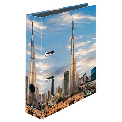 Herlitz Ordner maX. file A4 Burj Khalifa Innenspiegel sw Rückenbreite 8 cm