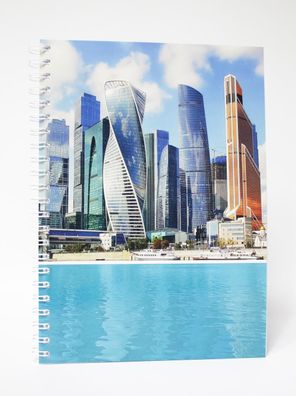 ADINA Premium Collegeblock Kollegblock "Skyline" A4 dotted (gepunktet) 80 Blatt