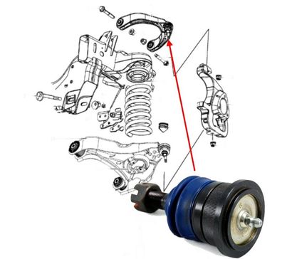 Traggelenk vorne oben links/rechts Dodge RAM 1500 Bj:06-24 (Gen.3 & Gen.4)