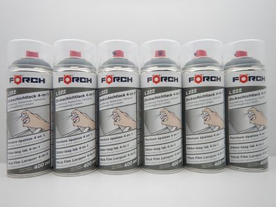 6x 4in1 RAL 7043 Verkehrsgrau B GRAU Dickschichtlack LACK SPRAY Spraydose 400ML