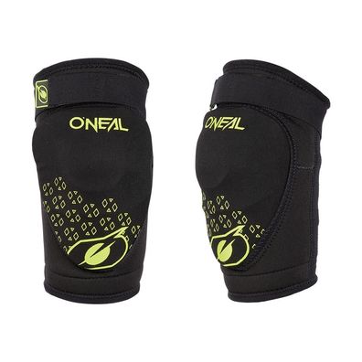 O'NEAL Kids Bike Protektor Dirt Knee Guard Black/Neon Yellow - Größe: L/XL