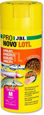 JBL Pronovo Lotl Grano M 250ml Futter für Axolotl von 8-20cm