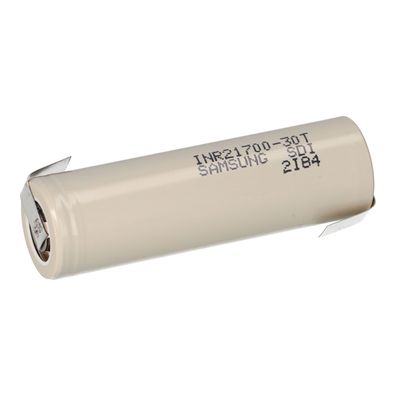 Samsung INR21700-30T 3,6V 3000mAh 35A Li-Ion-Akku mit Z-Lötfahne