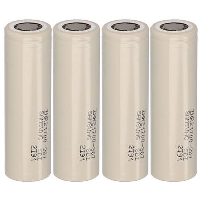 4x Samsung INR21700-30T 3,6V 3000mAh 35A Li-Ion-Akku