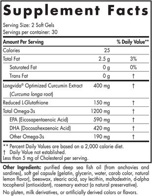 Nordic Naturals, Omega Curcumin, 1200mg Omega-3 plus 400mg optimized Curcumin, 60