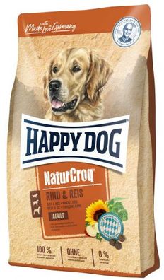 HappyDog NaturCroq Rind Reis 1kg