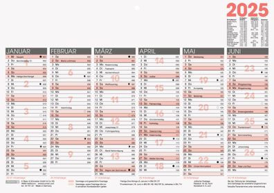 Brunnen Kalender 2025 Tafelkalender A4 10-70140005