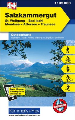 KuF ?sterreich Outdoorkarte 14 Salzkammergut 1 : 35 000,