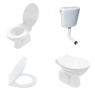 Toilette Abfluss Boden Stand-WC + Aufputzsp?lkasten + SoftClose Deckel