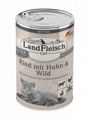 Landfleisch Cat Kitten Rind+Huhn400gD