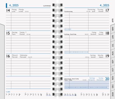 Brunnen Kalender-Einlage 2025 9x15cm 10-75601005