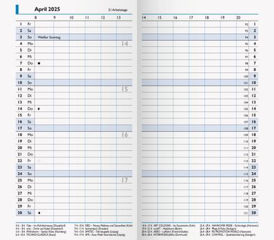 Brunnen Kalender-Einlage 2025 9x15cm 10-75000005