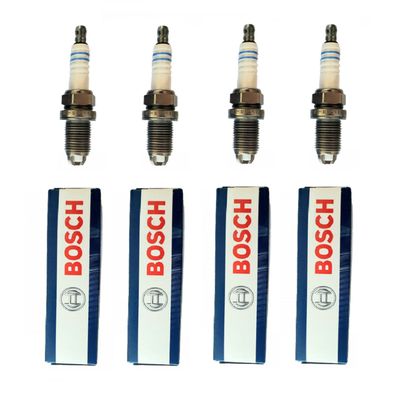 4x Bosch Zündkerze FLR8LDCU+ für Opel Audi VW 0242229654