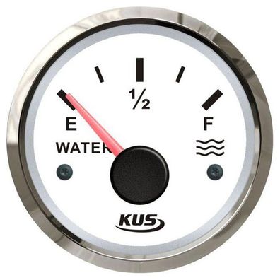 KUS Wassertankanzeige 12/24Volt Edelstahl KUS 0-190Ohm Füllstandanzeige Wasser