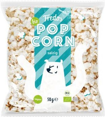 Fredos 3x Fredos Bio-Popcorn, salzig 50g