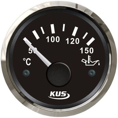 KUS Öltemperaturanzeige Öltemperaturmesser 50-150°C, Edelstahl schwarz