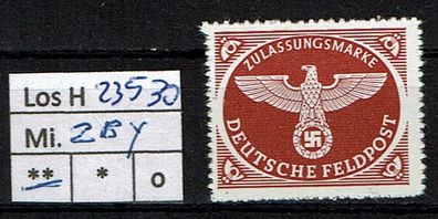 Los H23530: Deutsches Reich Feldpost Mi. 2 By * *