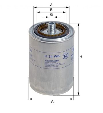 Kraftstofffilter Ref. WK943/1 H34WK MAN Mercedes Deutz Volvo MTU