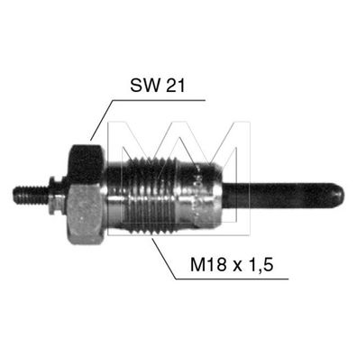 Glühstiftkerze 9Volt Glühkerze Ref.0250201010 Mercedes Benz 200D, 220D, 240D -12.7