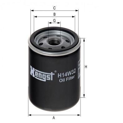 Hengst Ölfilter H14W32 passend u.a. B&S ersetzt H90W30