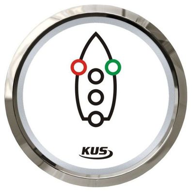 KUS Kontrollanzeige Navigationsbeleuchtung 12/24Volt Edelstahl Boot - weiss