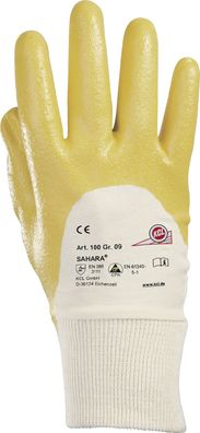 Handschuhe Sahara 100 Gr.9 gelb BW-Trikot m. Nitril EN 388 PSA II Honeywell