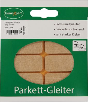 Parkettgleiter Premium 20 x 40mm Filz natur eck. selbstkl