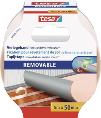 Doppelseitiges Verlegeband 55729 L.5m B.50mm Rl. TESA