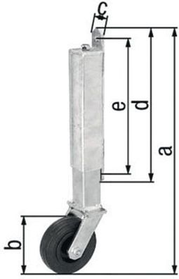 Torlaufrolle STA verz. Tore b. 70kg 400mm GAH