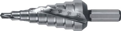 Stufenbohrer Bohrber.4-20mm HSS-Co5 Spiralnut Z.2 Stufen 9 RUKO