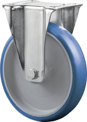 Bockrolle D.80mm Trgf.125kg PU Platte L104xB80mm BS ROLLEN