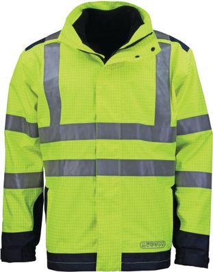 Wetter-, lamm- u. Warnschutzjacke Gr.L gelb/blau ASATEX