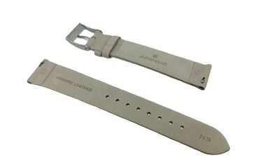 Junghans MAX BILL Uhrenarmband 17mm glattes Leder beige für 047/4252