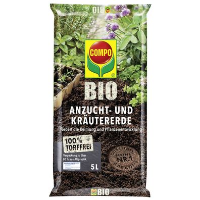 COMPO BIO Anzucht- und Kräutererde torffrei - 5 Liter