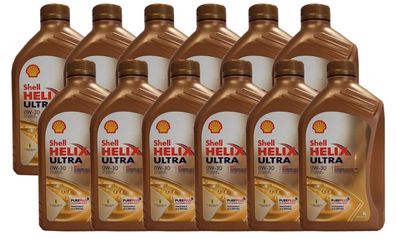 Shell Helix Ultra ECT 0W-30 12x1 Liter BMW LL-04; MB-Freigabe 229.51