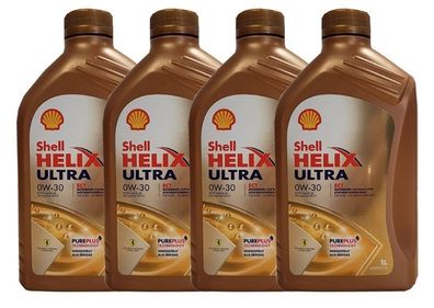 Shell Helix Ultra ECT 0W-30 4x1 Liter BMW LL-04; MB-Freigabe 229.51