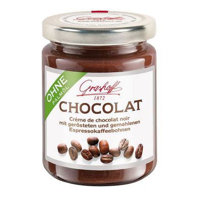 Grashoff Dunkle Chocolat mit Espressocafe mit Espressocafebohnen 250g