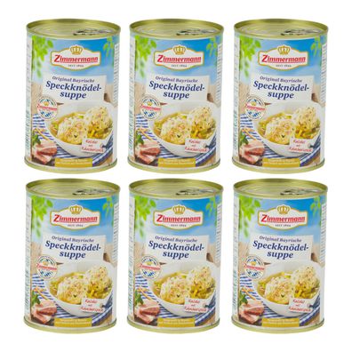 Food-United bayerische Speckknödelsuppe Zimmermann Fleischwerke 6x400ml Dose