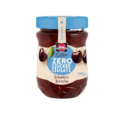 Schwartau Extra Zero Schwarzkirsche ohne Zuckerzusatz vegan 280g