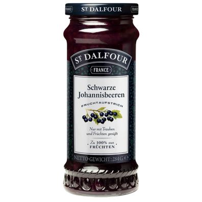 St. Dalfour Fruchtaufstrich Schwarze Johannisbeeren Konfitüre 284g