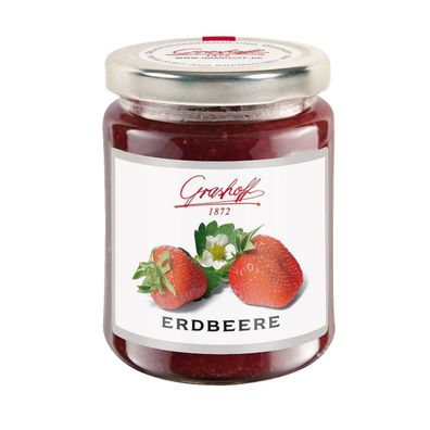 Grashoff Erdbeer Konfitüre Extra mit aromatischen Erdbeeren 250g