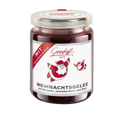 Grashoff Weihnachtsgelee mit Rum fruchtig süßer Geschmack 250g