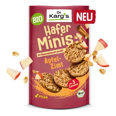 Dr. Kargs Bio Hafer Minis Apfel Zimt mit Agavendicksaft vegan 85g