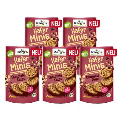 Dr. Kargs Bio Hafer Minis Chocolate Chips süßer Snack 85g 5er Pack