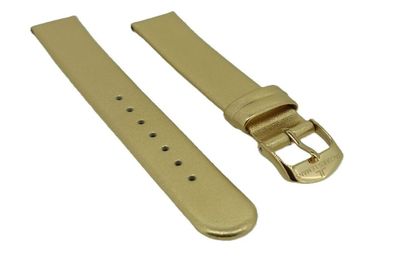 Jacques Lemans Uhrenarmband 16mm Leder gelbgoldfarben glänzend 1-2056H