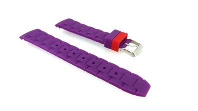 Jacques Lemans Rome | Uhrenarmband 20mm | Silikon violett 1-1691