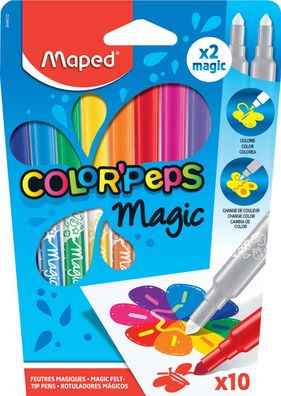 Maped 844612 Maped Fasermaler COLOR'PEPS Magic, 10er Kartonetui