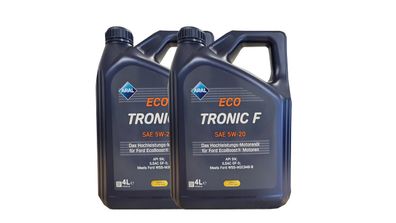 Aral Eco Tronic F 5W-20 2x4 Liter Kanne Ford WSS-M2C948-B API SN •