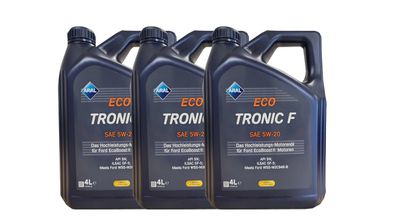 Aral Eco Tronic F 5W-20 3x4 Liter Kanne Ford WSS-M2C948-B API SN •