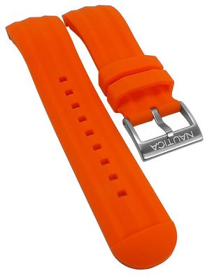 Nautica | Uhrenarmband Silikon orange 24mm PA18723G Dornschließe